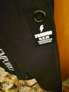 Emporio musta kangas takki hupulla (2 valokuva sivusta 6)