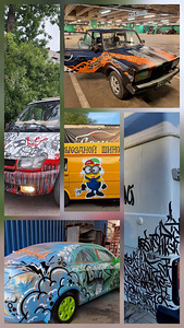 Graffiti kunstnik seinamaalingute kujundamine (7 foto / 10)