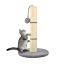 Столб - когтеточка для кота с игрушкой 45 см серый (P7932) (фото #1)