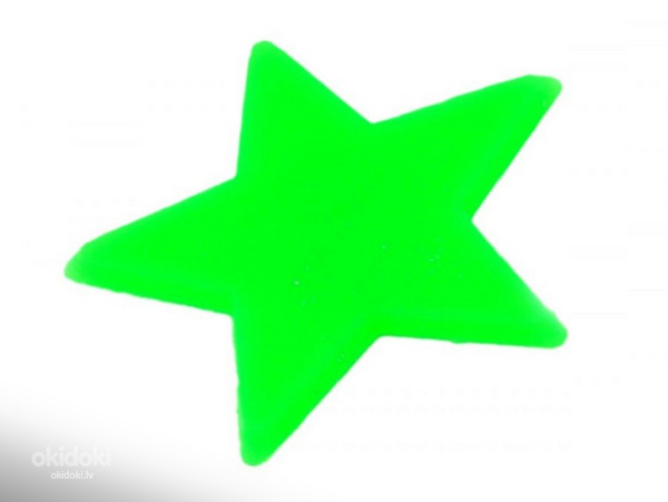 Fluorescējošas zvaigznes 100 gab. (PAG683) zaļas (foto #3)
