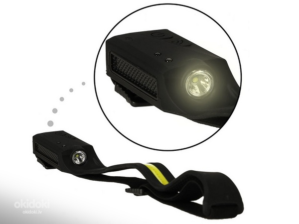 Galvas lukturis LED USB uzlādējams ar kustības sensoru (4841 (foto #7)