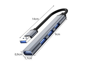 USB HUB - 4 ports 3.0 + 2.0 Izoxis (P21940) (10 foto no 10)