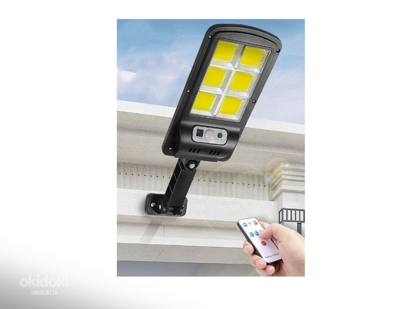 Уличный/наружный солнечный светильник 120 LED с датчиком движения и сумерек (фото #3)