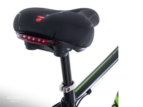 Sporta velosipēda sēdeklis melns ar lukturi (5059) (foto #2)