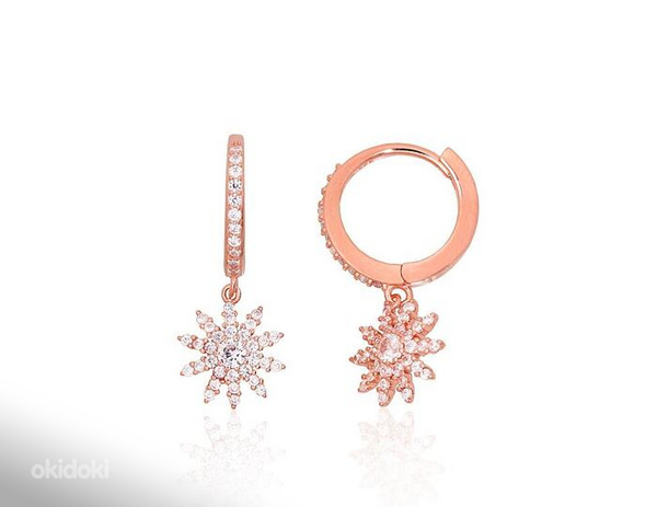 Sudraba auskari ar apaļu aizdāri #2204274(PAu-R)_CZ