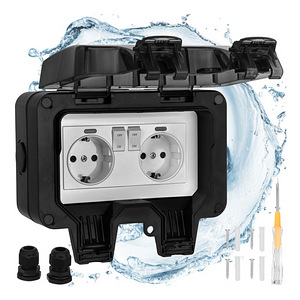 Divkārša ārējā kontaktligzda 17x11x10cm (P27730) (1 foto no 10)