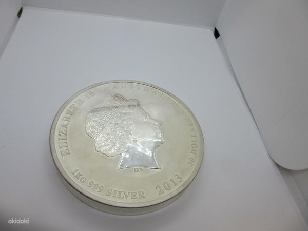 1-килограммовая серебряная монета Мао 999 пробы (фото #2)