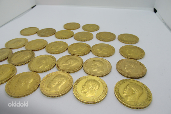 Золотые монеты-10 рублей-Николай II-1899-1902 гг. (фото #3)