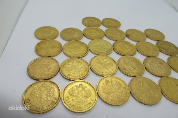 Золотые монеты-10 рублей-Николай II-1899-1902 гг. (фото #5)