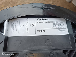 Halogeenivaba elektrikaabel Draka dca 3g2.5 3x2.5 250m trumm (2 foto / 2)