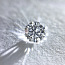 Обручальное кольцо с муассанитом и круглым бриллиантом 1 карат (фото #1)