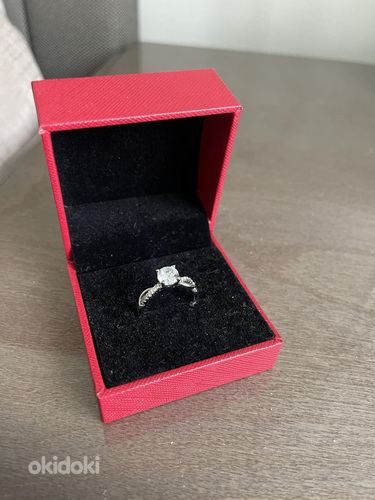 Обручальное кольцо с муассанитом и круглым бриллиантом 1 карат (фото #4)