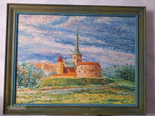 Картина с рамой "Вид Таллинна", 1990 г.