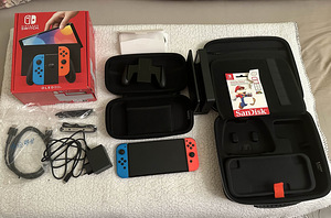 Nintendo Switch OLED (peaaegu uus) terve komplekt (1 foto / 6)