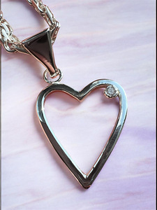 Handmade Heart shape pendant 925 Sterling Silver (5 foto / 6)
