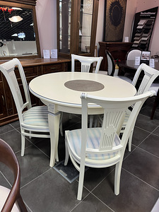 Mööblikomplekt (laud + toolid) VALENSIJA + PREMIUM (1 foto / 3)