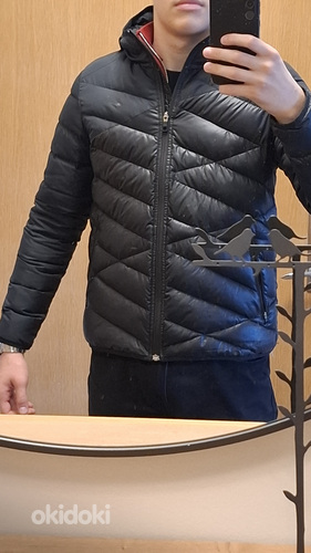 Stiilne must kevad/sügis jope / kerge jope, slim fit, o