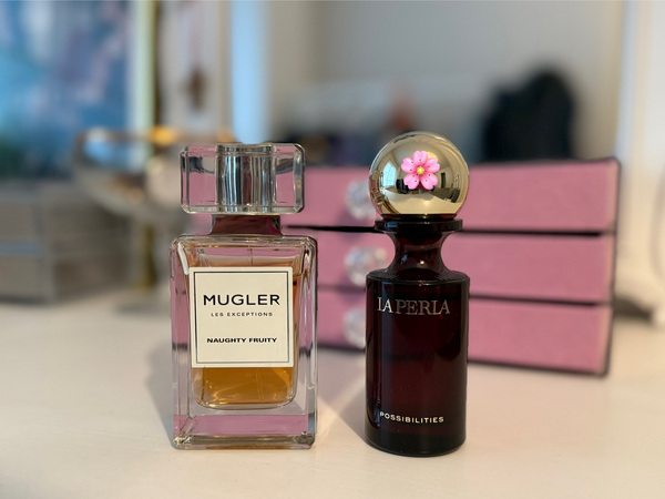 Парфюмы La Perla Possibilities и Mugler Naughty Fruity