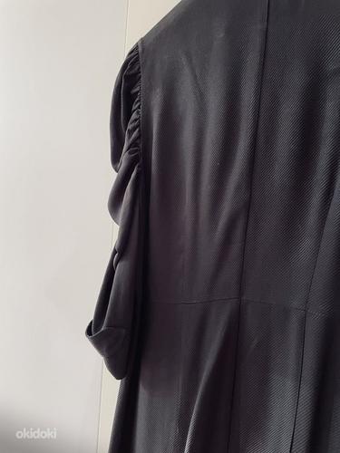 Черное женское платье миди с пышными рукавами h&M Studio, размер 42 (фото #4)