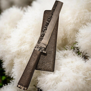 Hand-Forged Brutalist Survival Knife- 80CrV2 Steel- Rustic g (9 foto / 10)