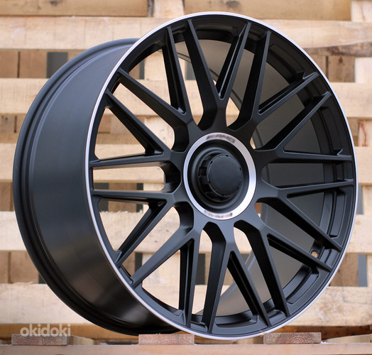 R21x9  5X112  ET  34  66.6  Y0207  Black Half Matt+Polished Lip (BLHMPL)  For MER  (P+M)  (Rear+Front)