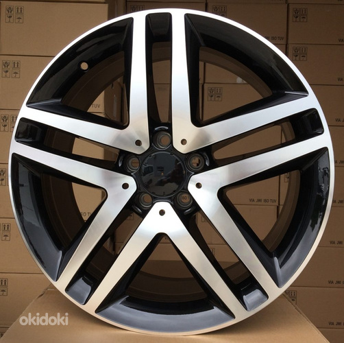 R19x8  5X112  ET  52  66.6  XFE69  Black Polished+Powder Coating (MBPC)  For MER  (R)  ((980kg))