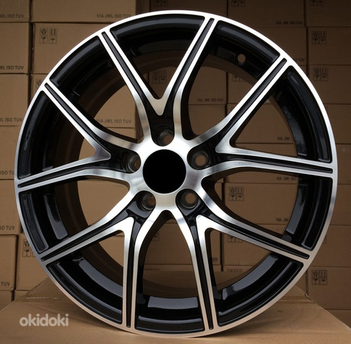 R16x6.5  5X98  ET  39  58.1  XF165  Black Polished (MB)  For RACIN  (R)  ((AKC 60 Eur))