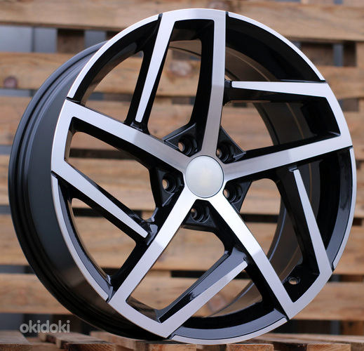 R17x7.5  5X112  ET  45  57.1  XE442  Black Polished (MB)  For VW  (D1)  ((AKC 65 Eur))