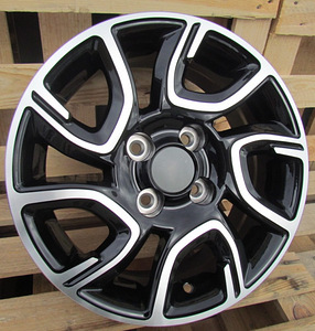 R14x6  4X100  ET  35  54.1  XE186  Black Polished (MB)  For KIA  (R) (1 foto / 1)