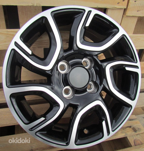 R14x6  4X100  ET  35  54.1  XE186  Black Polished (MB)  For KIA  (R)