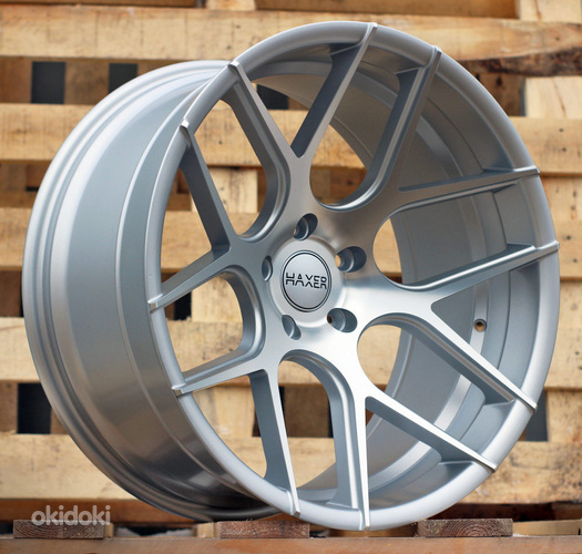 R20x9  5X120  ET  15  74.1  SSA03  (HX022)  Polished Silver Half Matt+Powder Coating (MSHMPC)  For HAXER  (P1+Z1)  (Rear+Front)