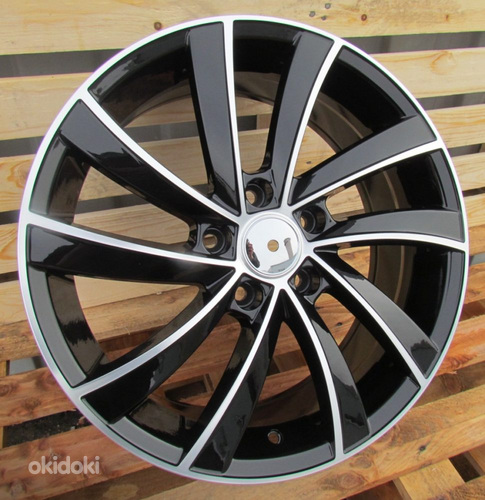 R16x6.5  5X112  ET  42  57.1  SK523  (BK5290)  Black Polished (MB)  For SKODA  (L4)