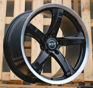 R19x8.5  5X120  ET  38  74.1  QC548  Black Partial Polished (BP)  For RACIN  (N2)  (Rear+Front (AKC 90 Eur)) (1 foto / 1)