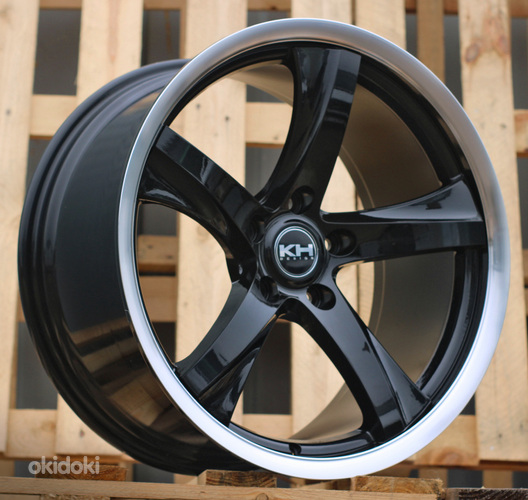 R19x8.5  5X120  ET  38  74.1  QC548  Black Partial Polished (BP)  For RACIN  (N2)  (Rear+Front (AKC 90 Eur))