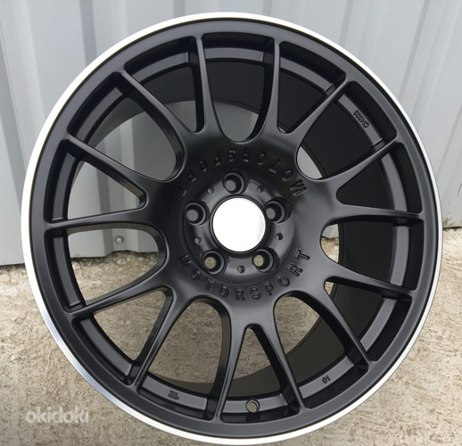 R19x9.5  5X120  ET  40  72.6  QC111  Black Half Matt+Polished Lip (BLHMPL)  For RACIN  (P)  (REAR+FRONT BBS MOTORSPORT)