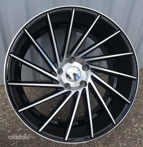 R20x8.5  5X120  ET  33  72.6  LU589  (M7L)  Black Polished (MB)  For RACIN  (K7)  ((AKC 100 Eur)  Vossen Style (Left Front))