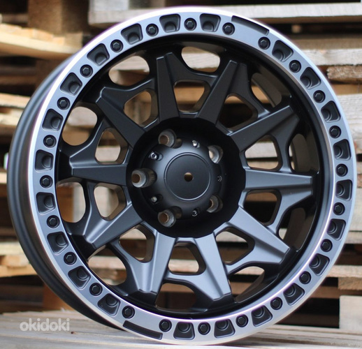 R18x9  5X139.7  ET  M12  110.1  L2174  Black Half Matt+Polished Lip (BLHMPL)  For 4X4  (K3)