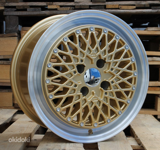 R15x7.5  4X100  ET  25  67.1  L1497  Bronze+Polished Lip (YYPL)  For RACIN  (K3)  (STYLE BBS)