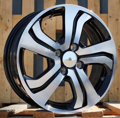R15x6  4X100  ET  53  56.1  L1236  Black Polished (MB)  For HOND  (P1)