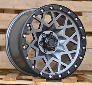 R17x9  6X114.3  ET  0  66.1  JT245  Grey Polished Matt (MGM)  For 4X4  (K3)  (Silver Rivets) (1 foto / 1)