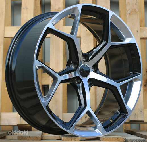 R20x9  5X112  ET  32  66.5  I5598  Silver Black Half Matt (SIBLHM)  For AUD  (P1)  (Black Polished Mirror Spokes)