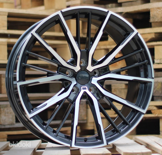 R20x9.5  5X120  ET  38  72.6  I5498  Black Polished (MB)  For BMW  (P2)  (Rear+Front)
