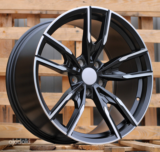 R18x8  5X112  ET  27  66.6  I5478  Black Polished Half Matt (MBHM)  For BMW  (P1+A)  (Rear+Front)