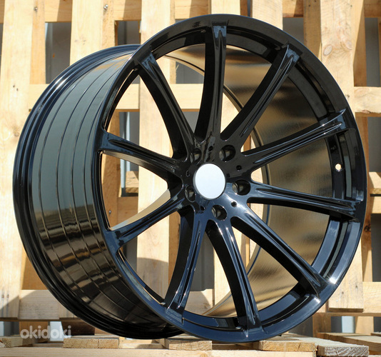 R22x10.5  5X120  ET  35  74.1  I1113  Black (BL)  For BMW  (A)  (Rear+Front)