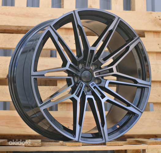 R21x8.5  5X112  ET  26  66.6  I0294  Black+Tinted Face (BLTF)  For BMW  (P1)  (Rear+Front)