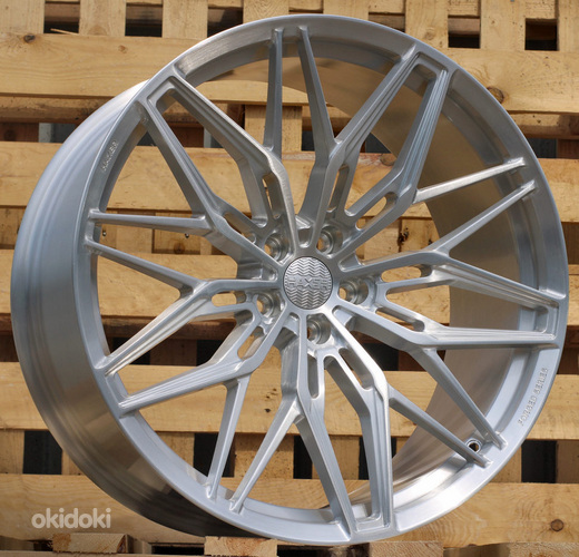 R23x11  5X112  ET  35  66.6  HXF02  Brush Silver (BS)  For HAXER  (K3)  (FORGED  (NEW Model) Rear+Front)