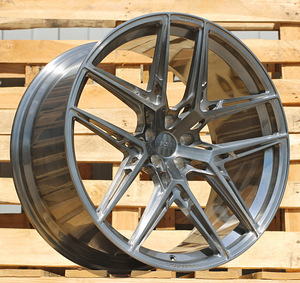 R22x10.5  5X112  ET  30  66.6  HXF01  Dark Brush Silver (DBS)  For HAXER  (K3)  (FORGED  (NEW Model) Rear+Front) (1 foto / 1)