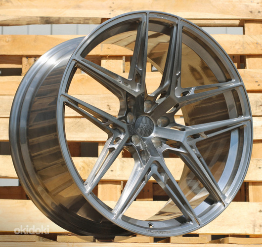 R23x11  5X112  ET  35  66.6  HXF01  Dark Brush Silver (DBS)  For HAXER  (K3)  (FORGED  (NEW Model) Rear+Front)
