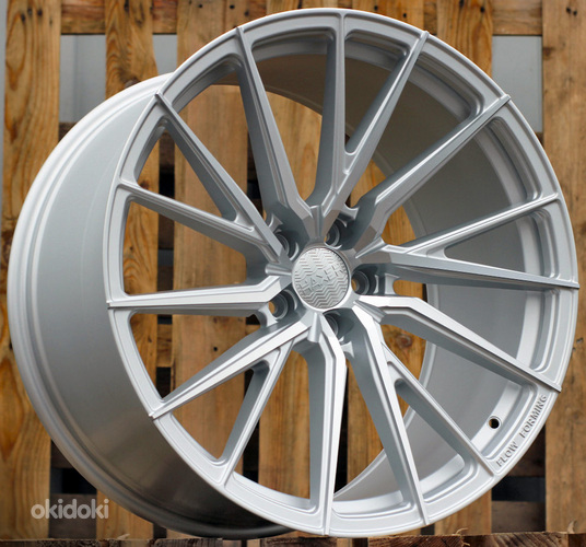 R21x11.5  5X120  ET  38  74.1  HX06F  Polished Silver Half Matt (MSHM)  For HAXER  (K2)  (HYBRID FORGED (Front+Rear))