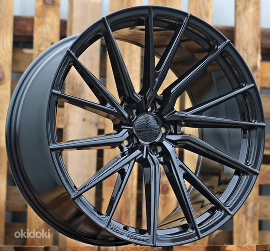 R22x9  5X112  ET  30  66.5  HX06F  Black (BL)  For HAXER  (K4)  (HYBRID FORGED (Front+Rear))